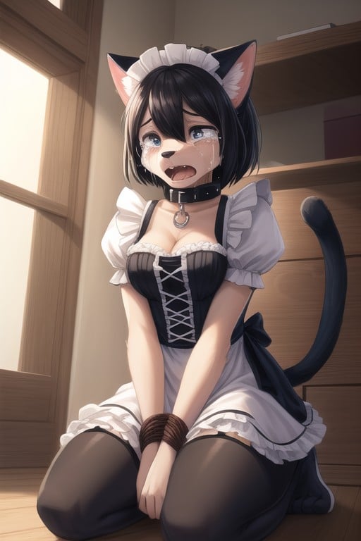 Confined, Closet, French Maid Furry AI Porn