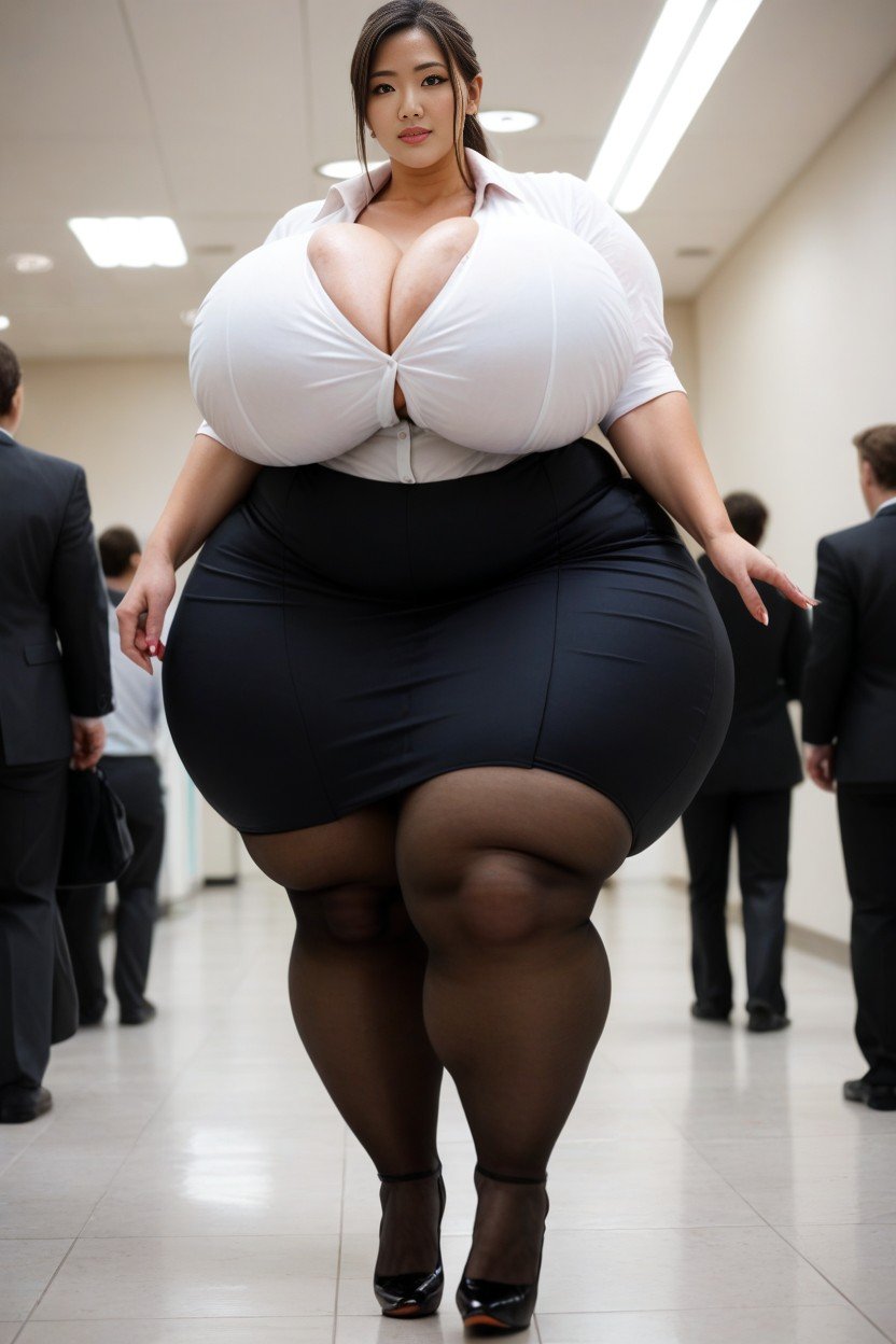 Extremadamente Pesado En La Parte Inferior, Ssbbw, Disproportionately Large BreastsPorno AI