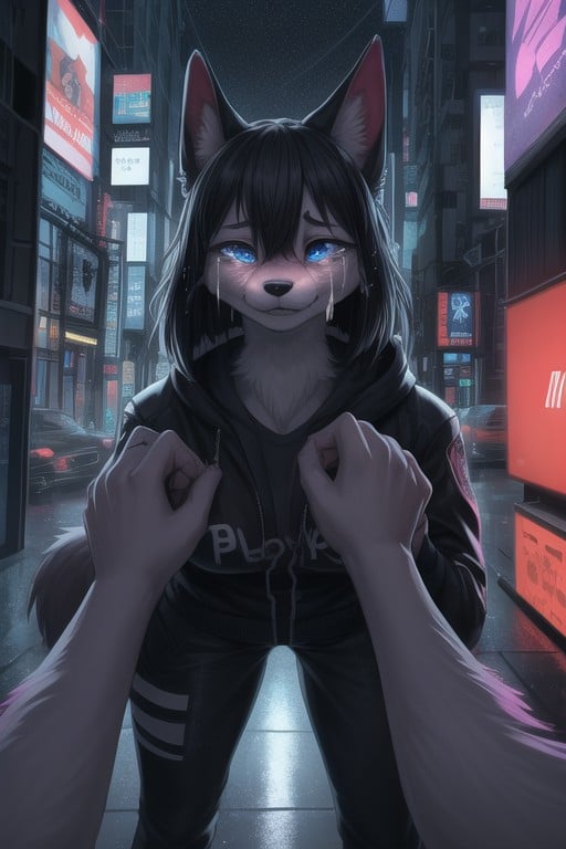 Point De Vue, Chien, Hacker CyberpunkPorno IA Furry