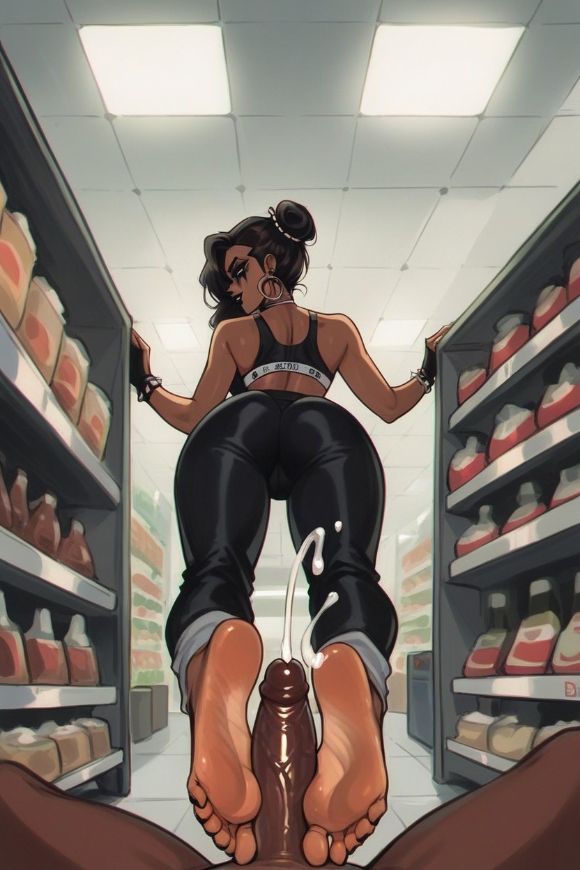 Creampie, Smug Expression, Dark Chocolate Skin Hentai AI Porn