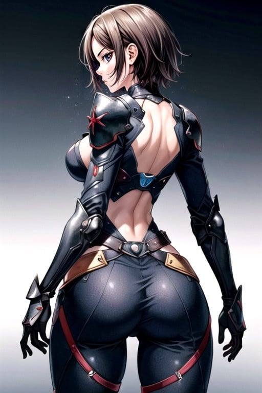 Rear View, Armor Gloves, Large Breast Hentai AI Porn