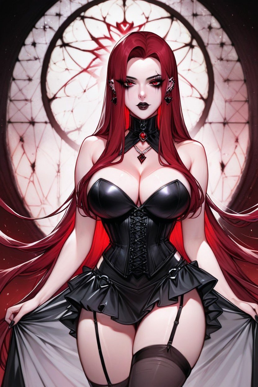 Goth, Red Hair, Haunted House AI Porn