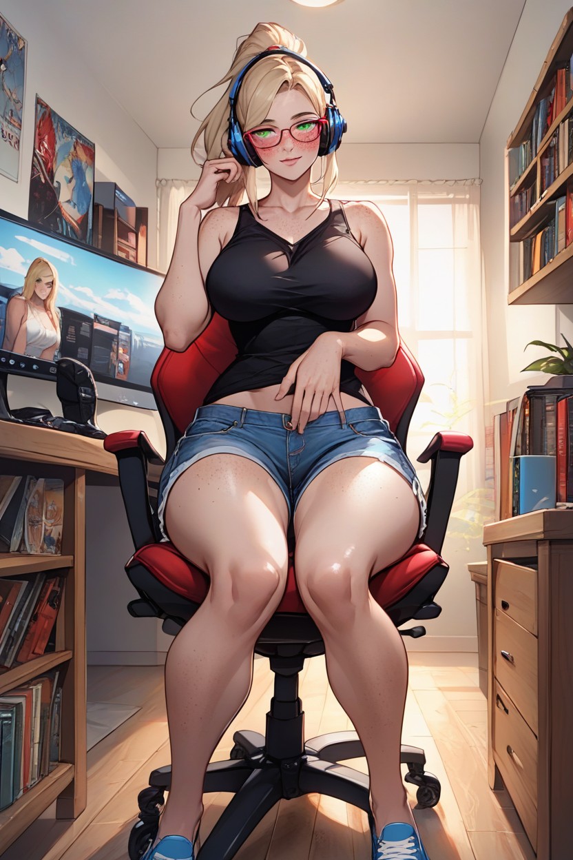 Face Detailed, Green Eyes, Teddy Hentai AI Porn