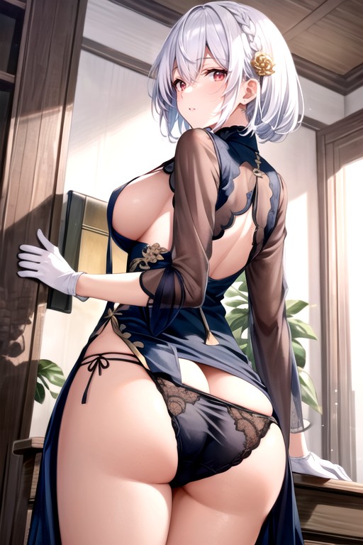 Du Bas Vers Le Haut, Sirius (azur Lane), Vue ArrièrePorno IA Hentai