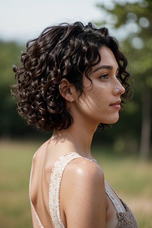 Cheveux Très Courts, Française, BoucléPorno IA