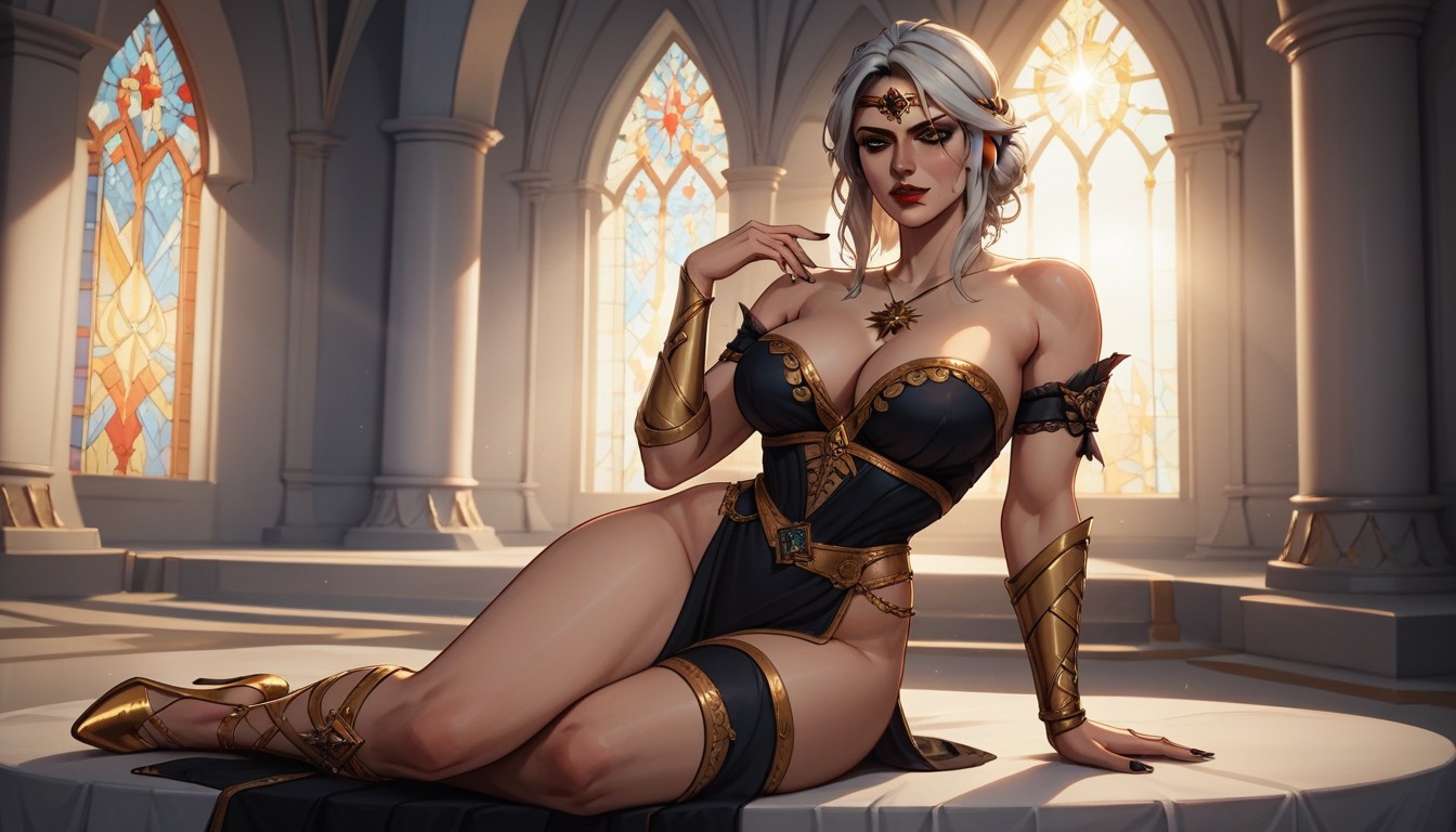 Seductive Posing, Sunny, Sunset AI Porn