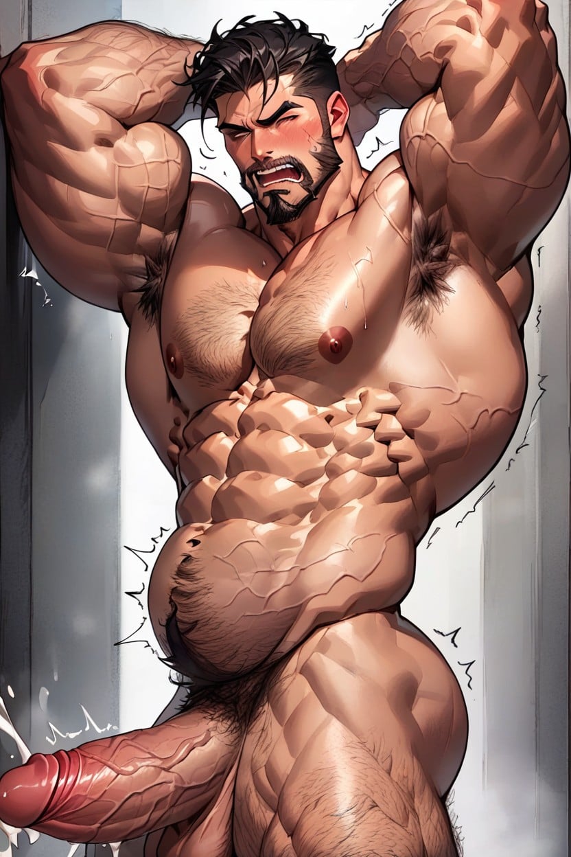 Gasp Steam, Arms Up, Large Penis AI Gay Porn