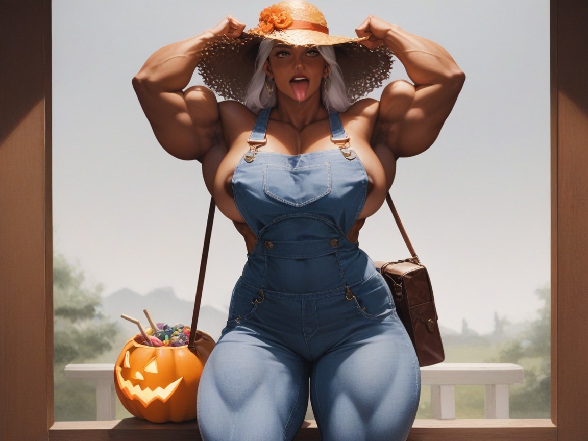 Wide Waist, Strong Ass, Silver Overalls Hentai AI Porn