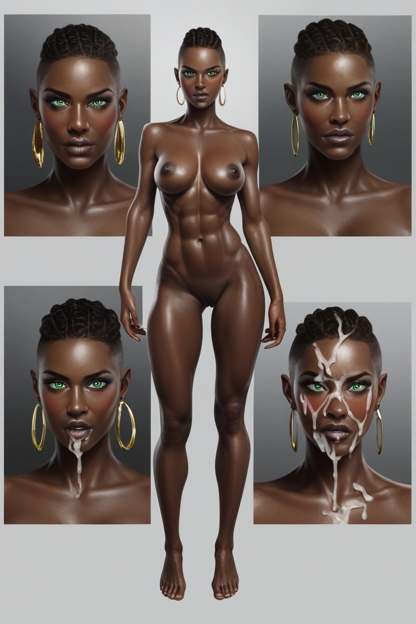 Buzzcut, Front View, Sweaty AI Porn