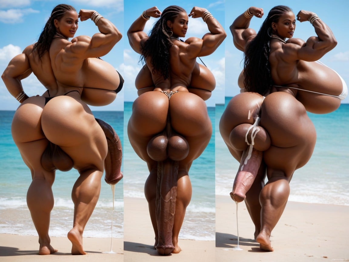 Anus, Side View, Rear View Shemale AI Porn