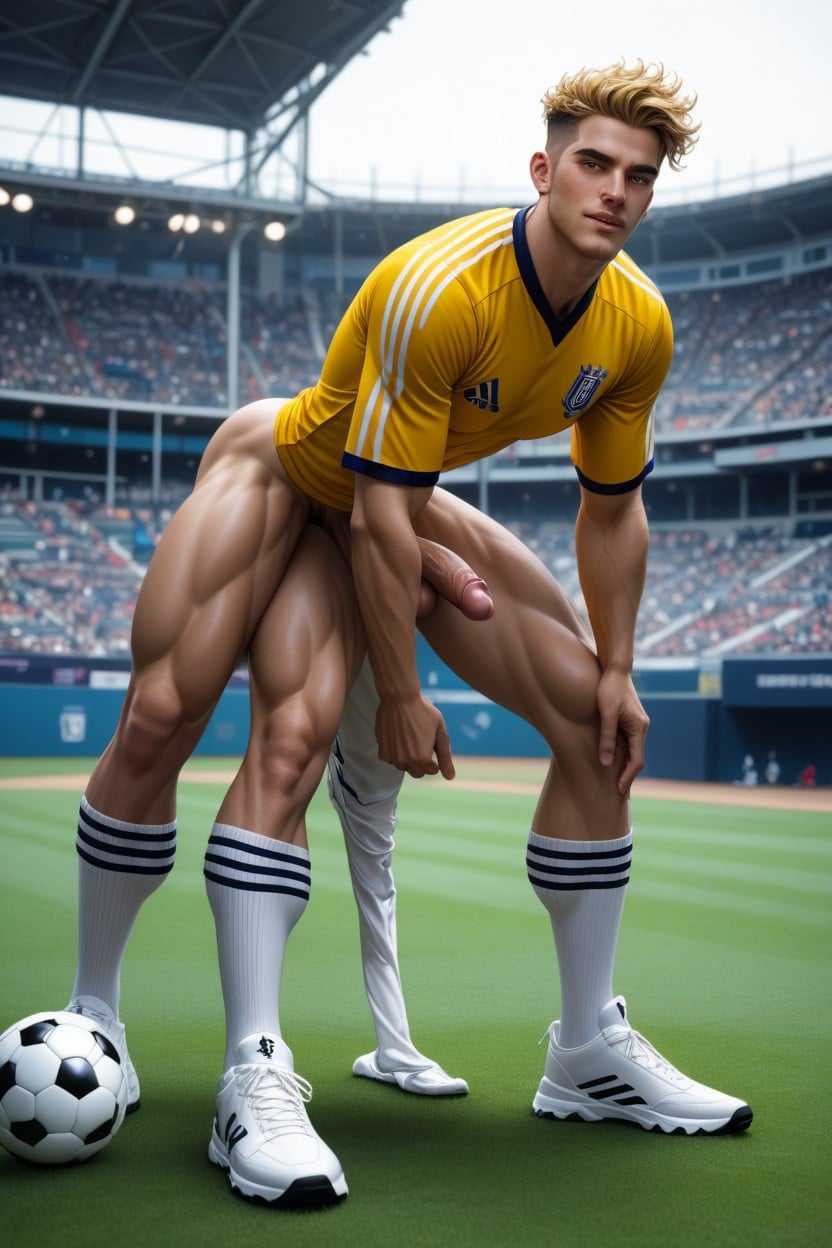 Bending Over, Fit, Soccer Sex AI Gay Porn