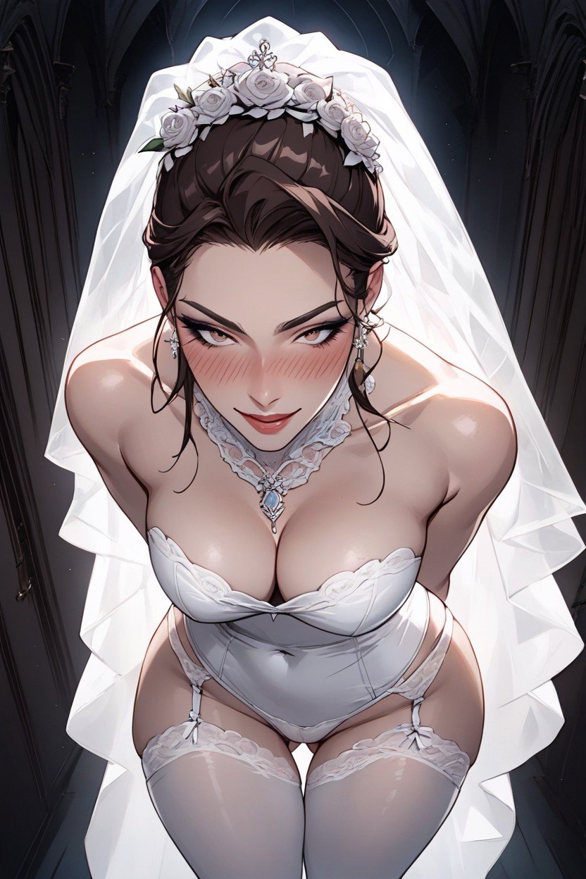 Horny Bride, 작은 가슴, Dark Night퍼리 AI 포르노