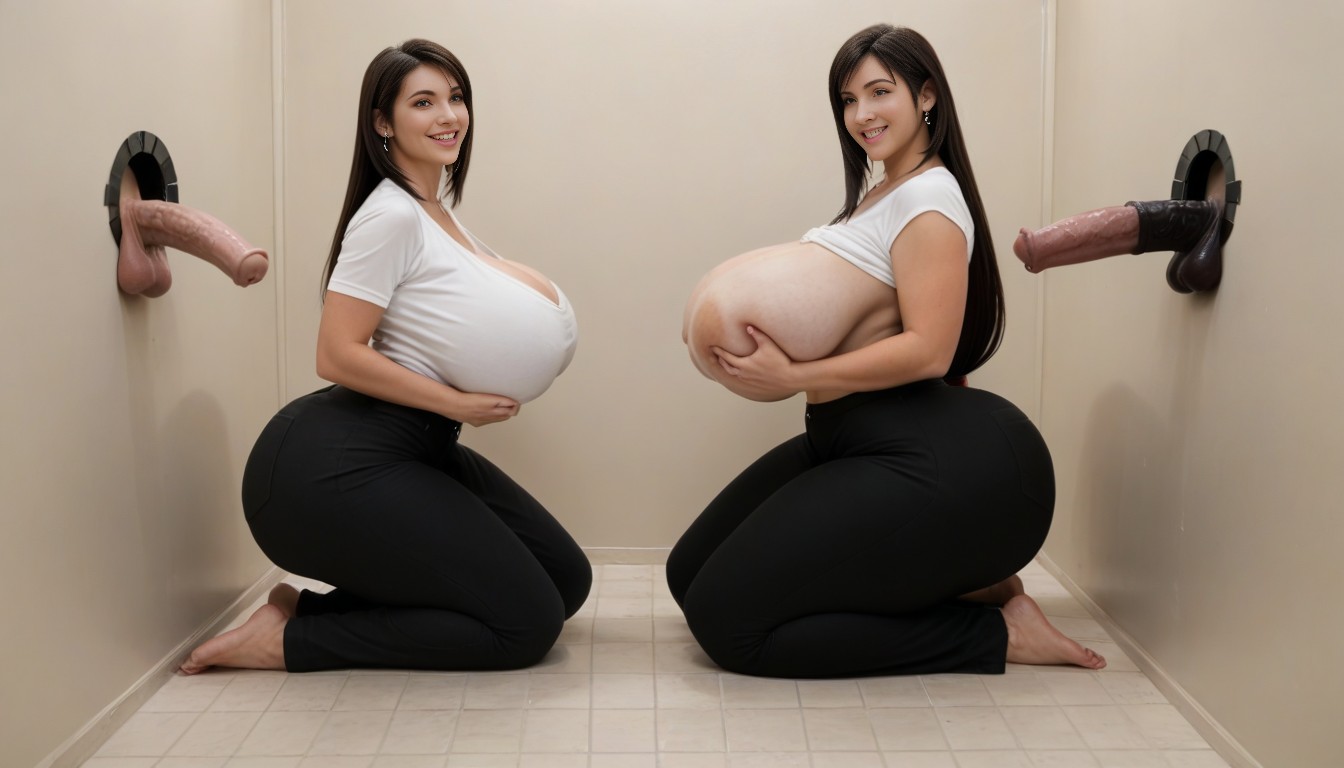 Thick Thighs, Black Eyes, Black Cloth Trousers AI Porn