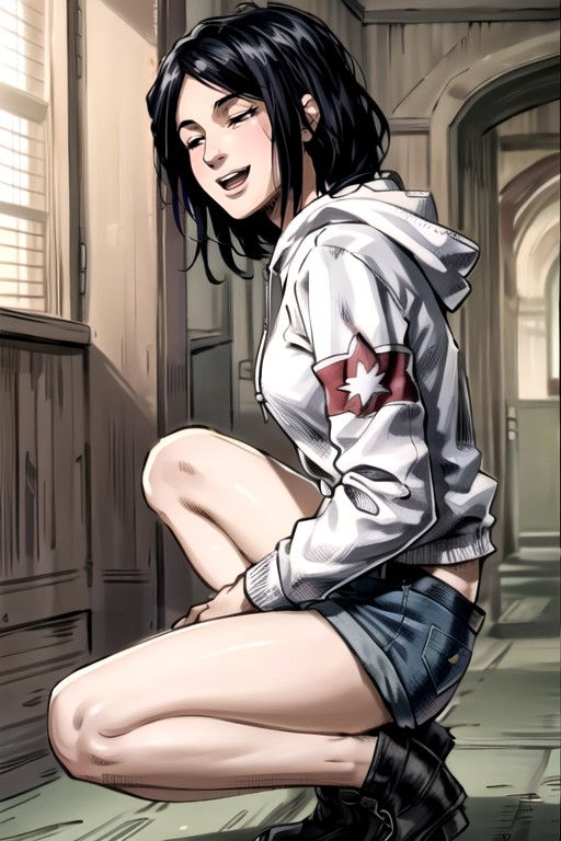 Agachamento, Boquete (3ª Pessoa), Pieck Finger (attack On Titan) Travesti IA Pornô