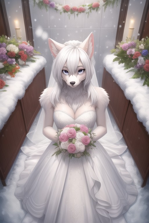 Waist Shot, Top Down, Wedding Furry AI Porn