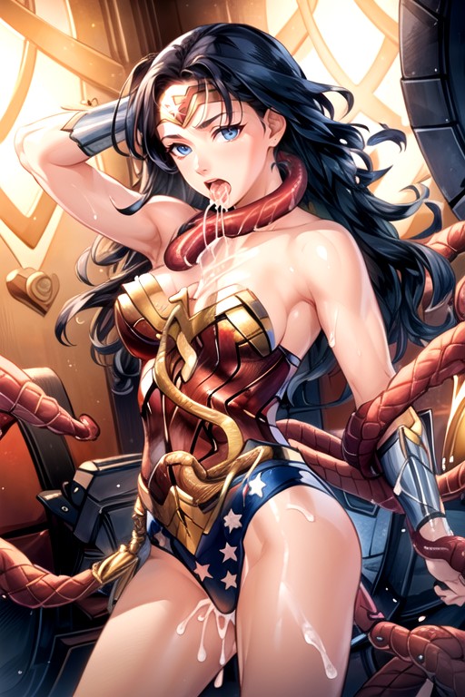 Nu, Tentáculos, Wonder Woman (dc) Hentai IA pornografia