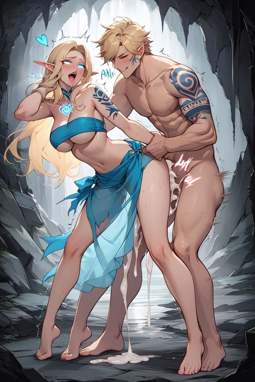 Glowing Eyes, Ahegao, Underboob AI Porn