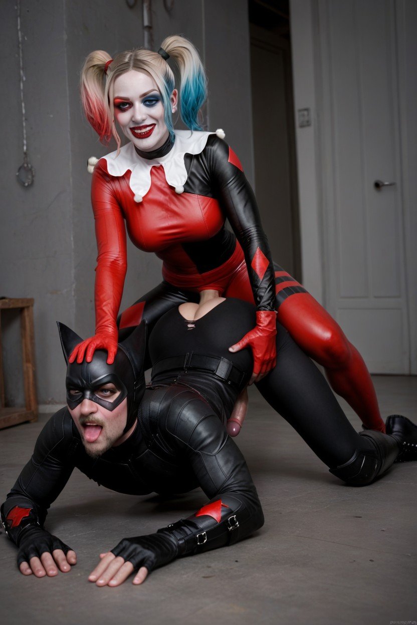 Futa In Harley Quin, Futa Doggy Fucks Man, Futa Penetrates Male Ass人妖AI色情