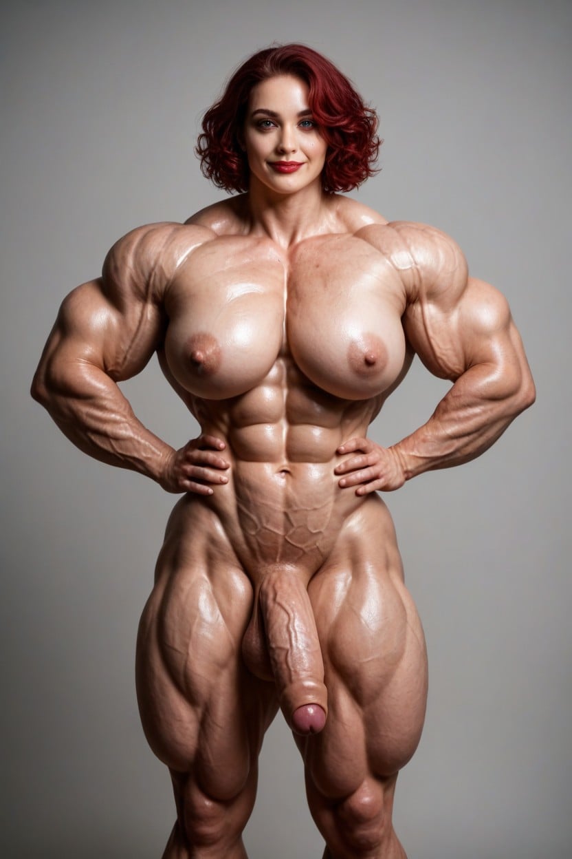 Shredded Muscle, Big Massive Veins, Hyper Extremely Swollen Veins Shemale AI Porn
