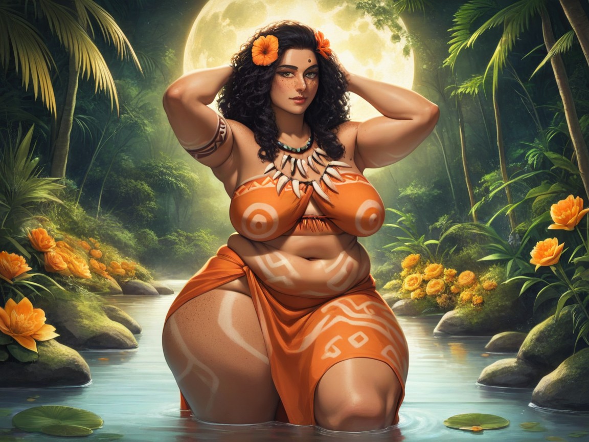 Frame, Wide Rounded Waist, Full Midsection Hentai AI Porn