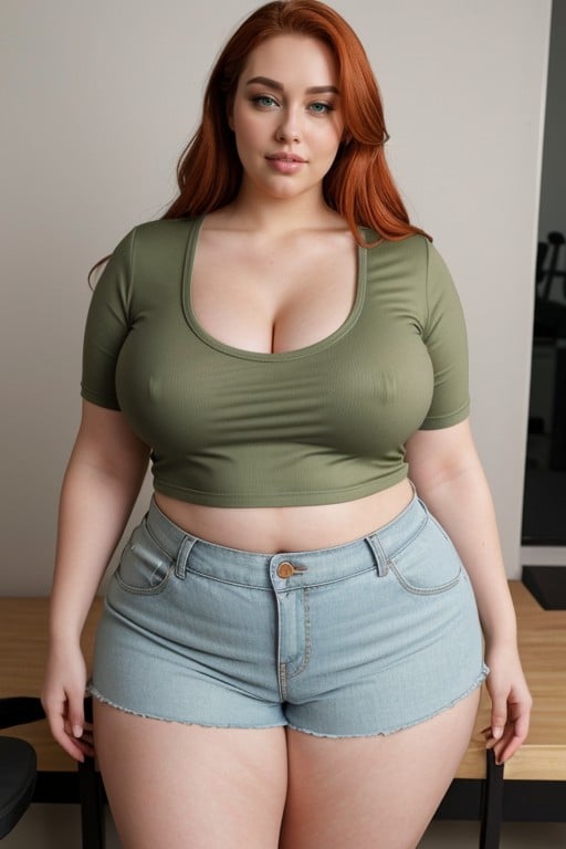 Long Hair, Ginger, Full Body Shemale AI Porn