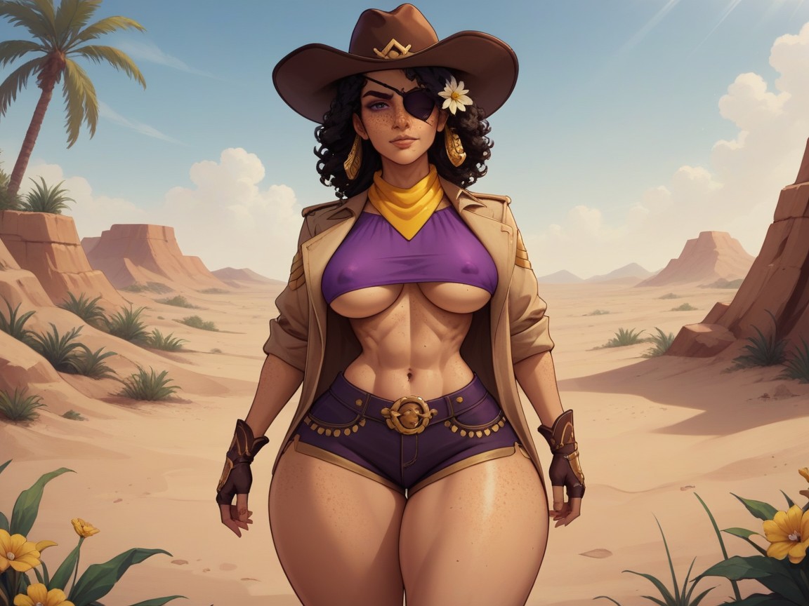 Wide Rounded Waist, Eyebrow Piercing, Round Waist AI Porn