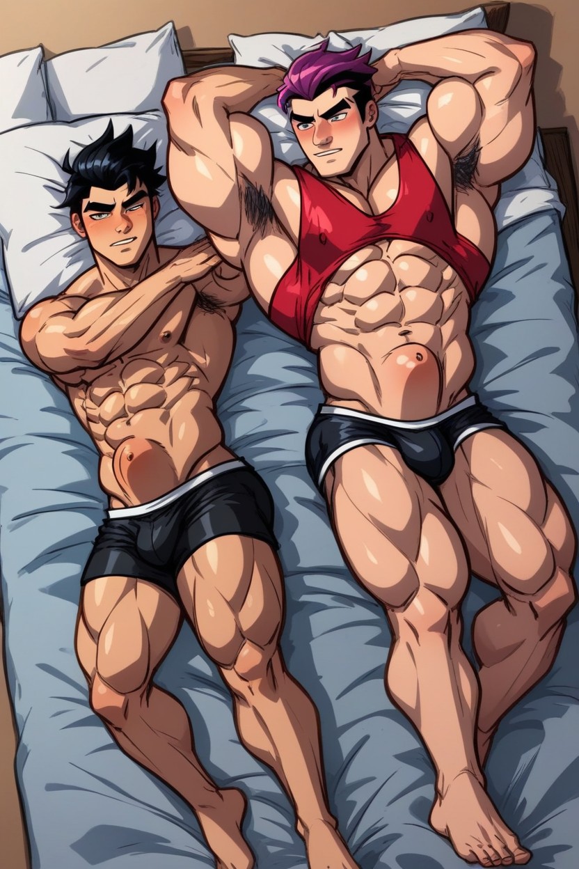 20+, Large Ass, Bed AI Gay Porn
