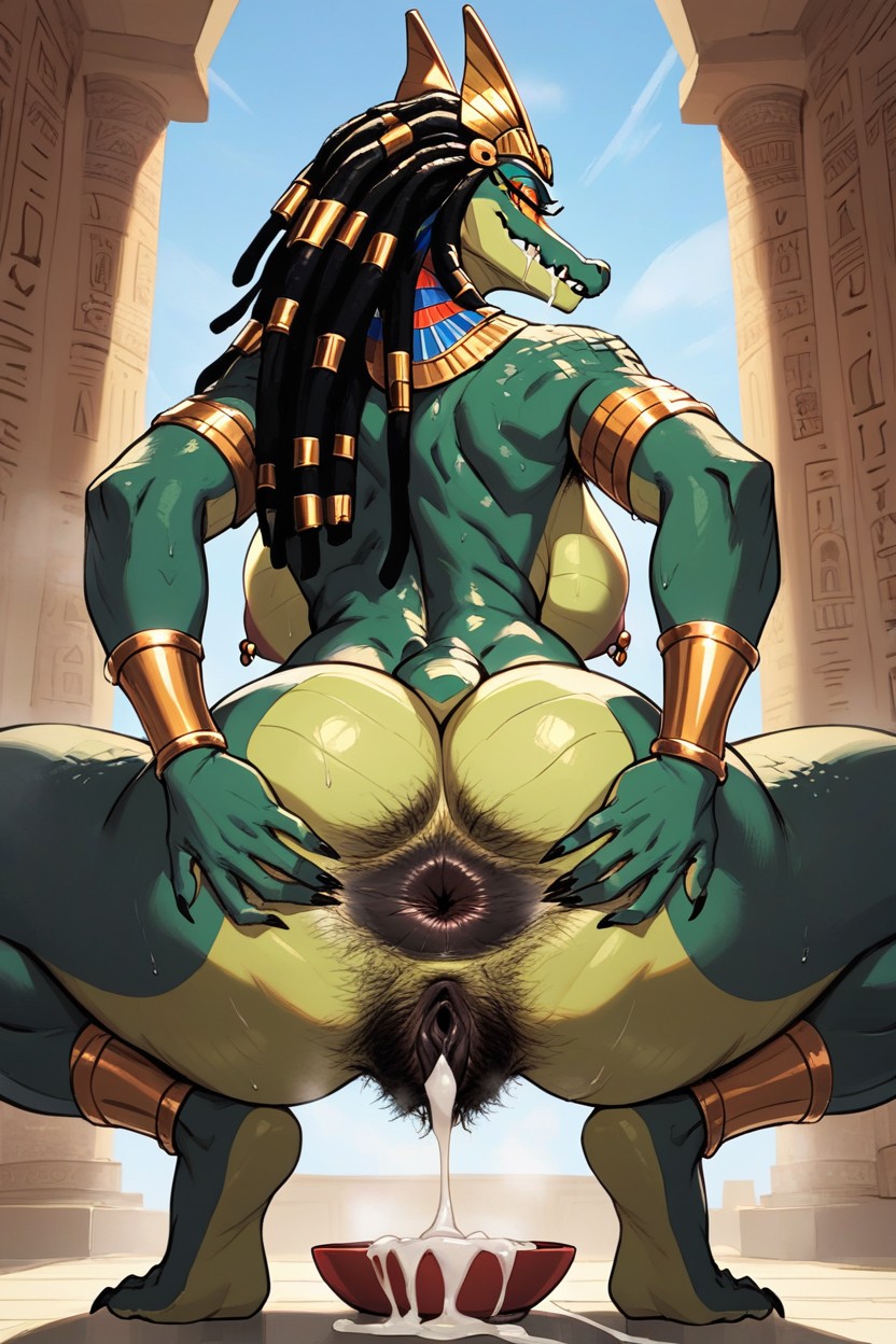 Looking At Viewer, Drooling, Rear View Furry AI Porn