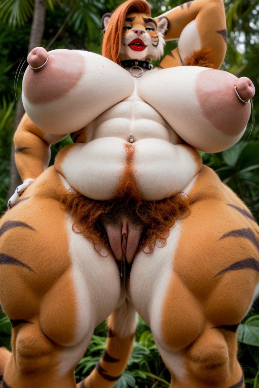 Wide Hips, En Forma, Vista FrontalPorno AI Furry