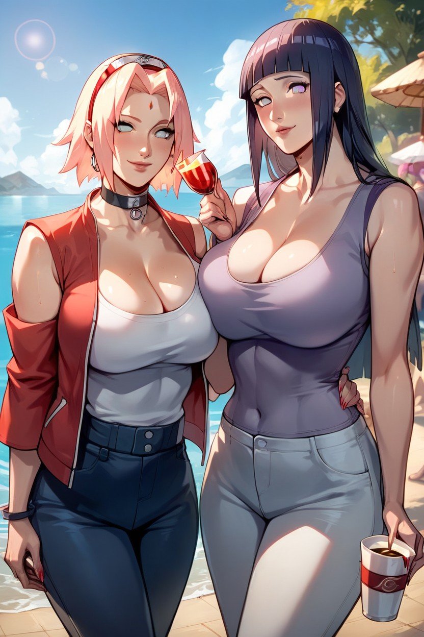 Girls Cup, Hyuuga Hinata And Haruno Sakura, 雙人圖AI黃片