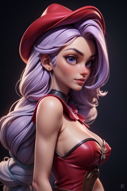 Elsa, Purple Hair, Rapunzel AI Porn