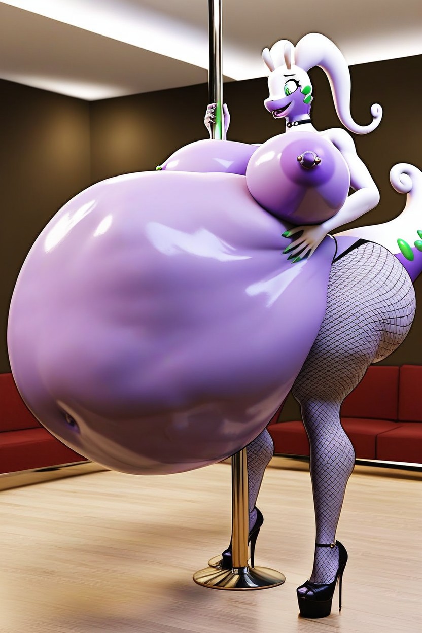 Black Fishnet Tights, Swallowing Per Whole, Vore Furry AI Porn