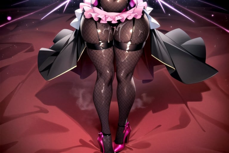 Swirl Eyes, Heart Shaped Pupils, Pink Neon Background Hentai AI Porn