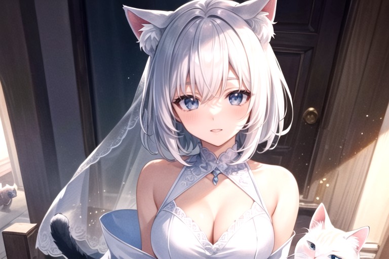 Y'shtola Rhul (final Fantasy), Corto, Orejas De GatoPorno IA de transexuales