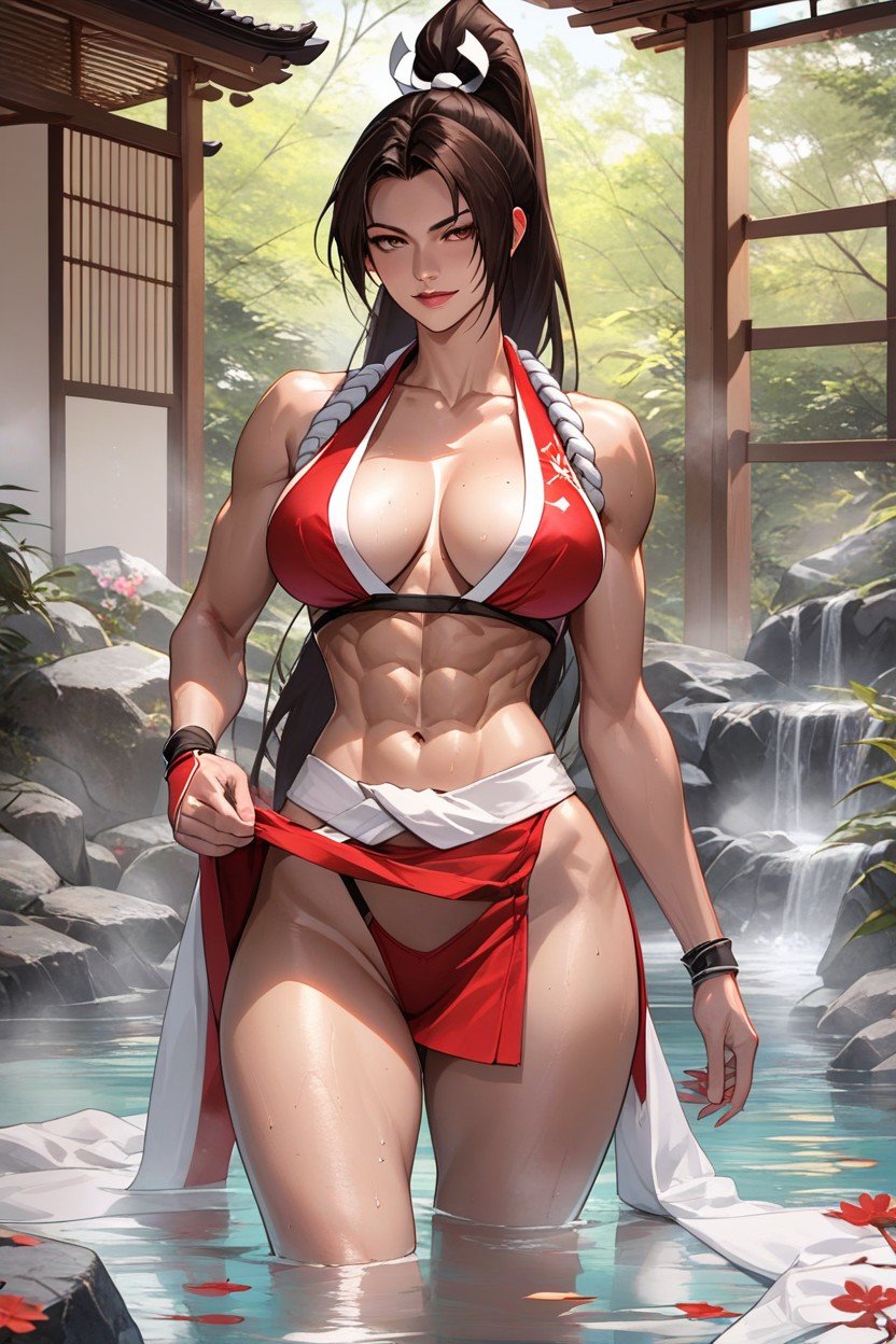 딱 맞는 체형, 온수 욕조, Mai Shiranuithe King Of FighterAI 포르노