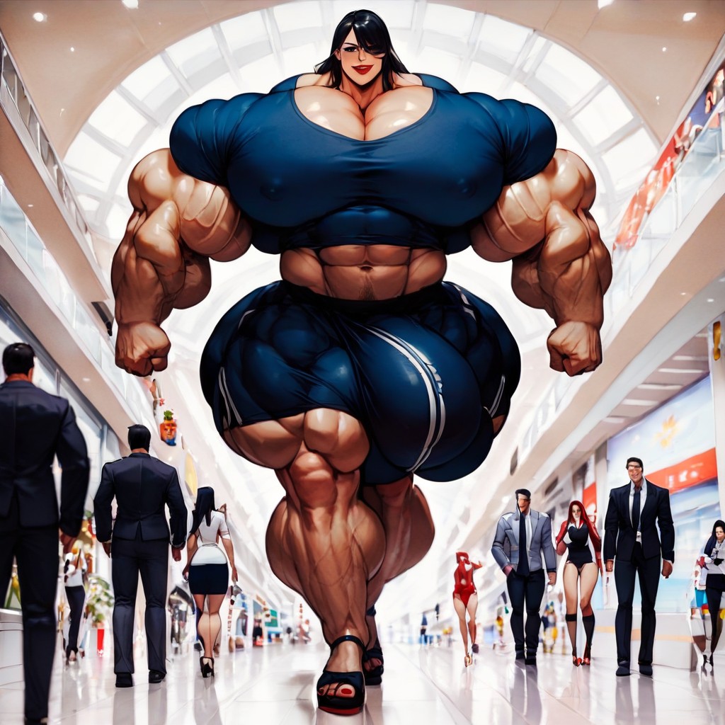 Mall, Front View, Full Body Shemale AI Porn