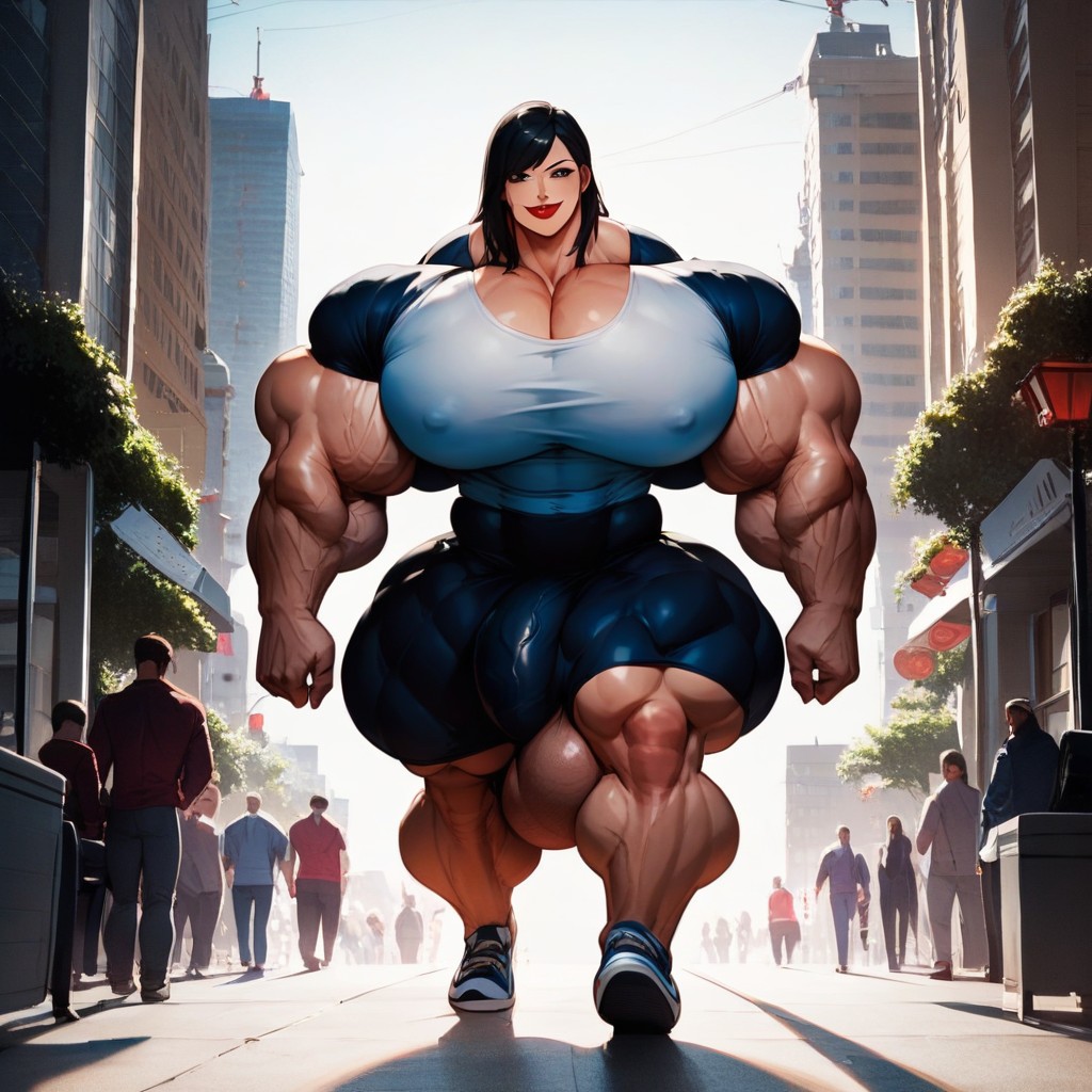 Hyper Gigantic Massive Penis, Gigantic Breast, Front View Shemale AI Porn