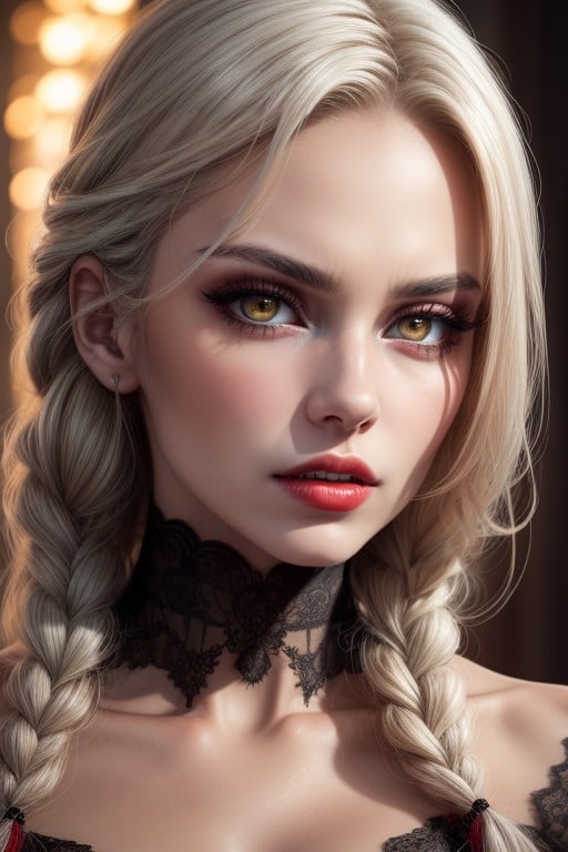 Vampire, Angry Look, Kittew Art StylePorno IA