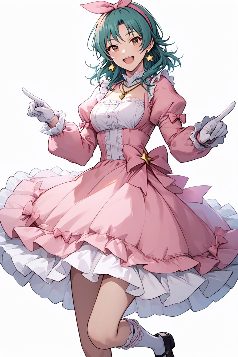 Hairband, Frilled Gloves, Smile AI Porn