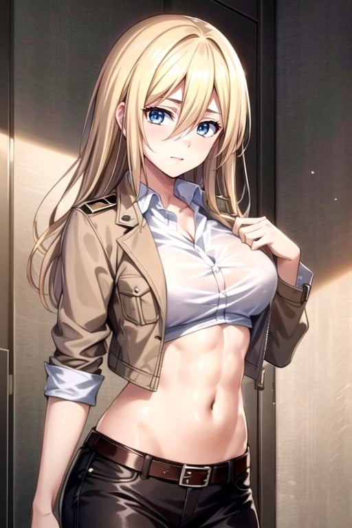 Musculosa, Ombligo Al Descubierto, Historia (attack On Titan) Porno IA de transexuales