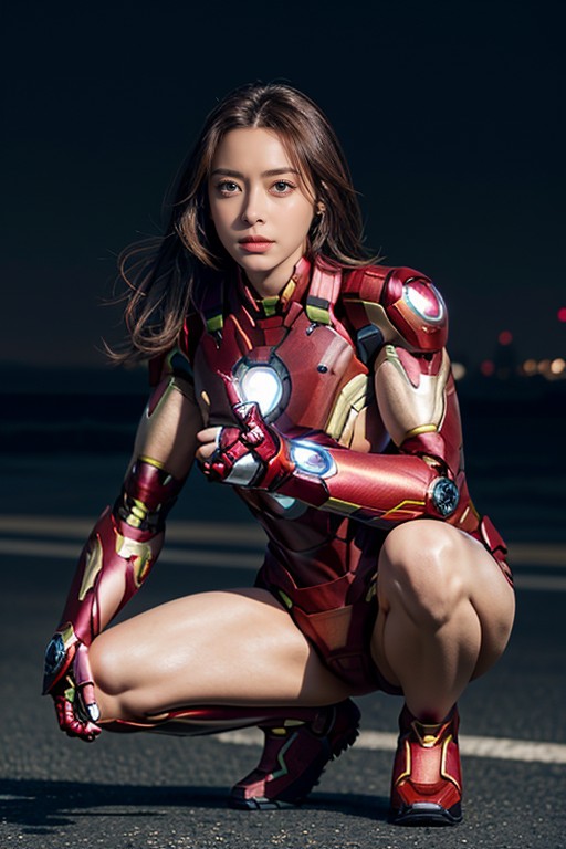 Ironman Cosplay, Full Body, In Marvel Style Asian AI Porn