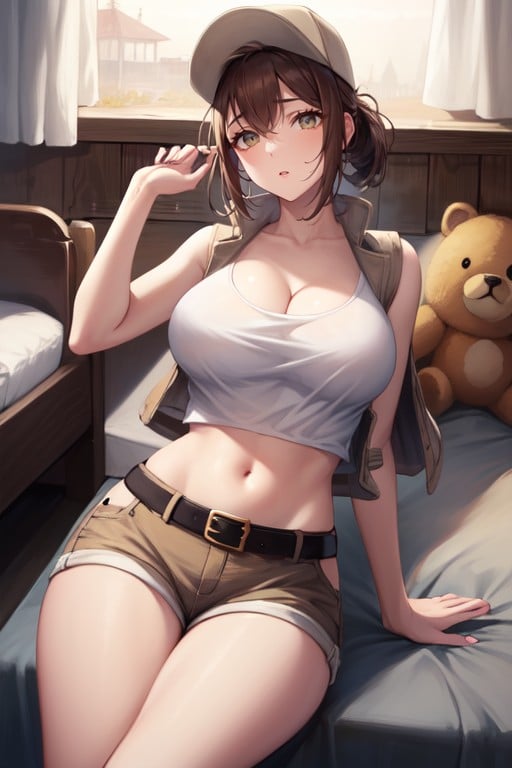 棕发, Its A Lovely Scene, Fiolina Germi Metal Slug Sleeping With A Teddy In Her BedroomAI黄片