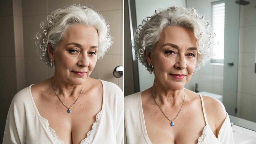 Boucles D'oreilles, 60+, MaquillagePorno IA