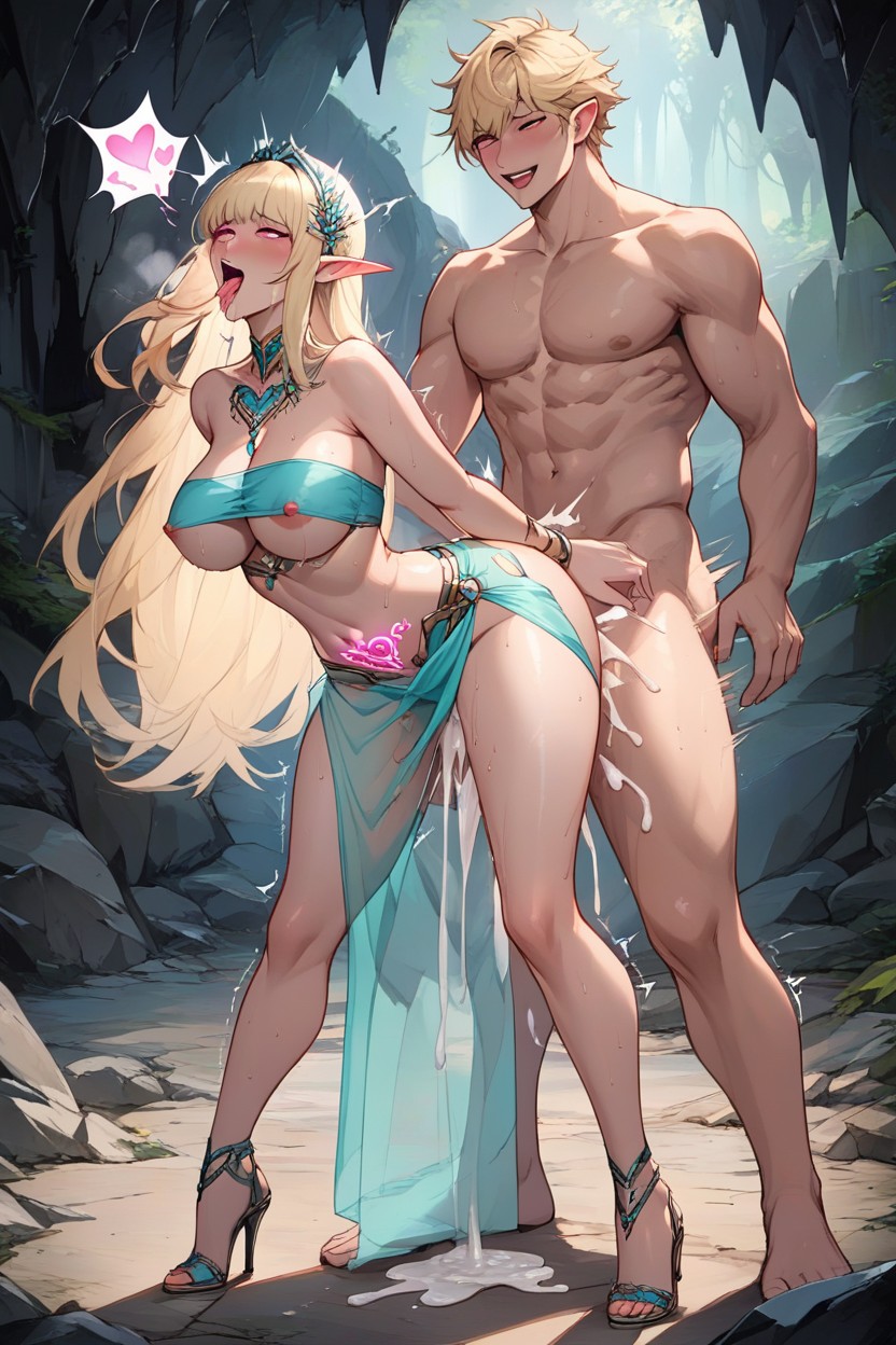 Underboob, Standing Doggystyle, Full Body AI Porn