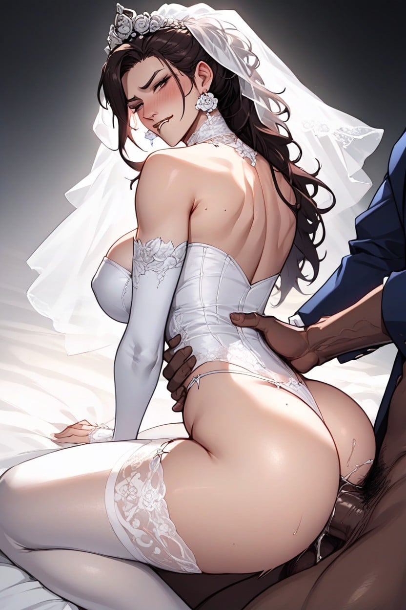 Gigantic Black Cock, Biting Lip, Innocent AI Porn