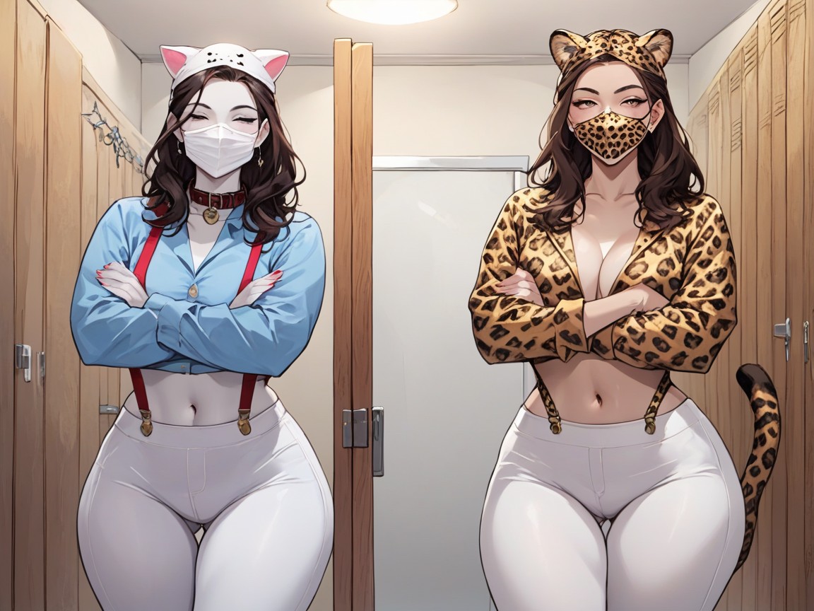 Long Straight Hair, Collar, 라틴계 AI 포르노