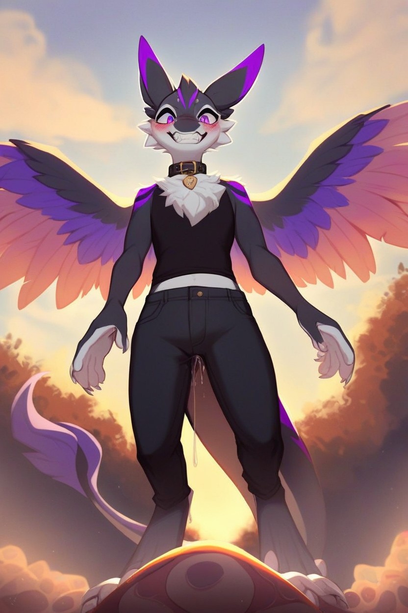 Anime Style, Paws, Womanly Furry AI Porn