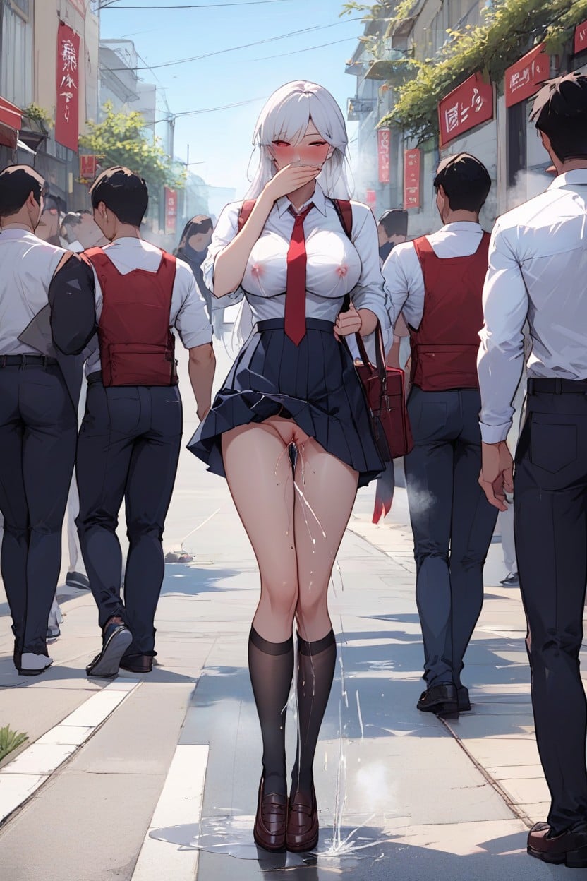Really Body With And Chest, Front View, Outdoors Hentai AI Porn