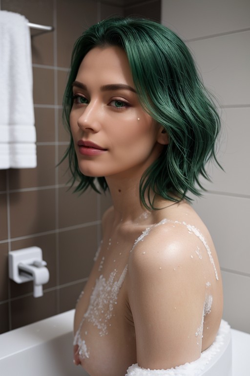 Inventar, Cabelo Verde, Banheiro Pornografia asiática com IA