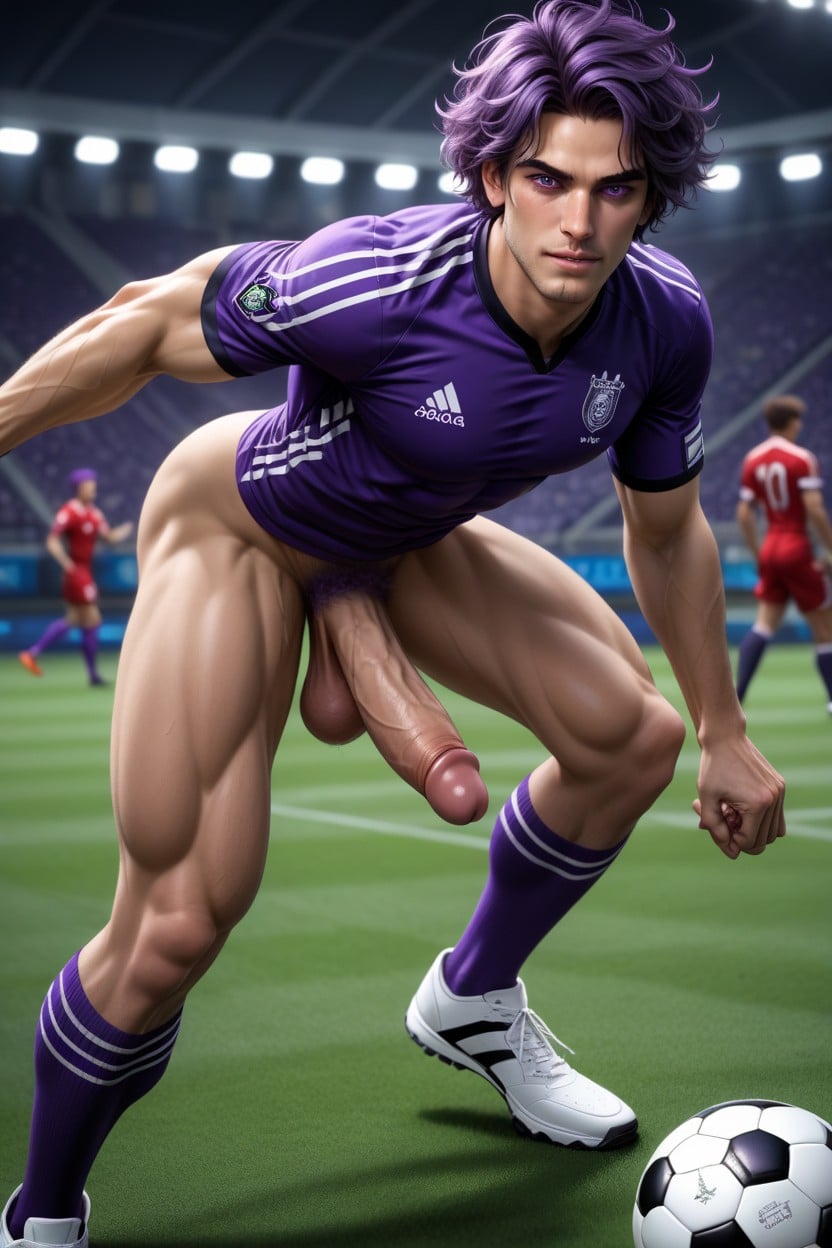 Boardwalk, Purple Hair, Purple Socks AI Gay Porn